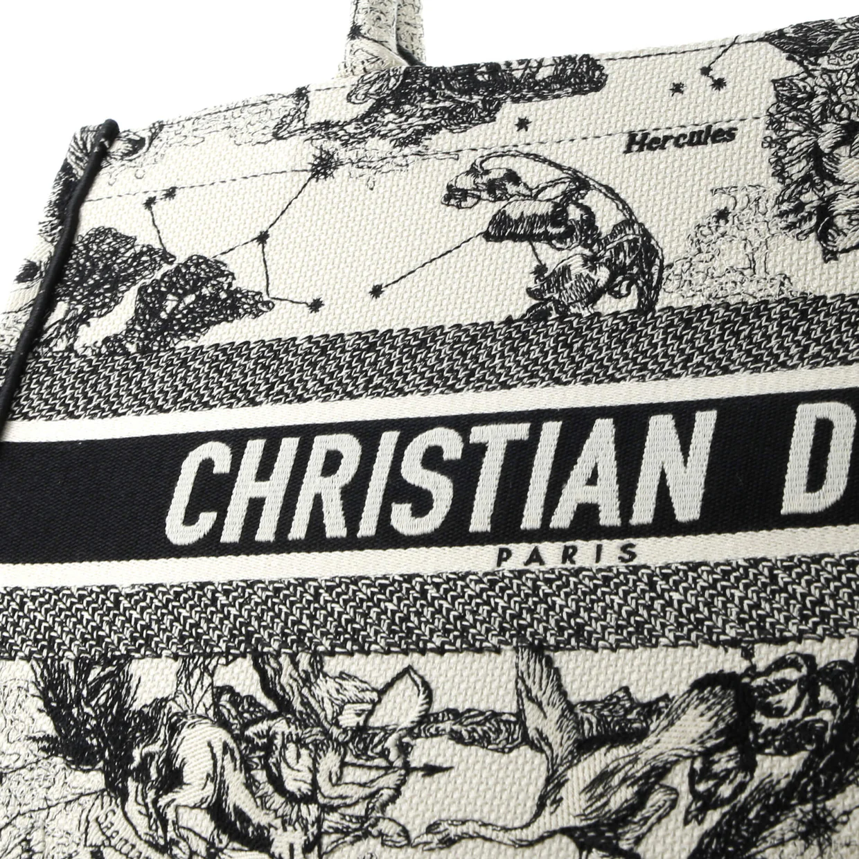 Book Tote Embroidered Canvas Medium - Deep Luxury