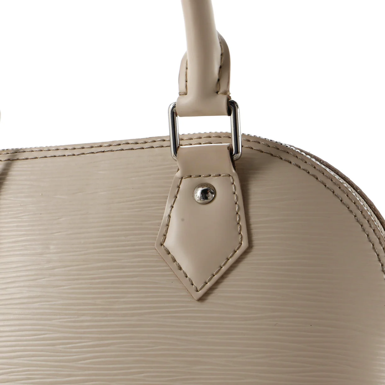 Alma Handbag Epi Leather with Logo Jacquard Strap BB - Deep Luxury