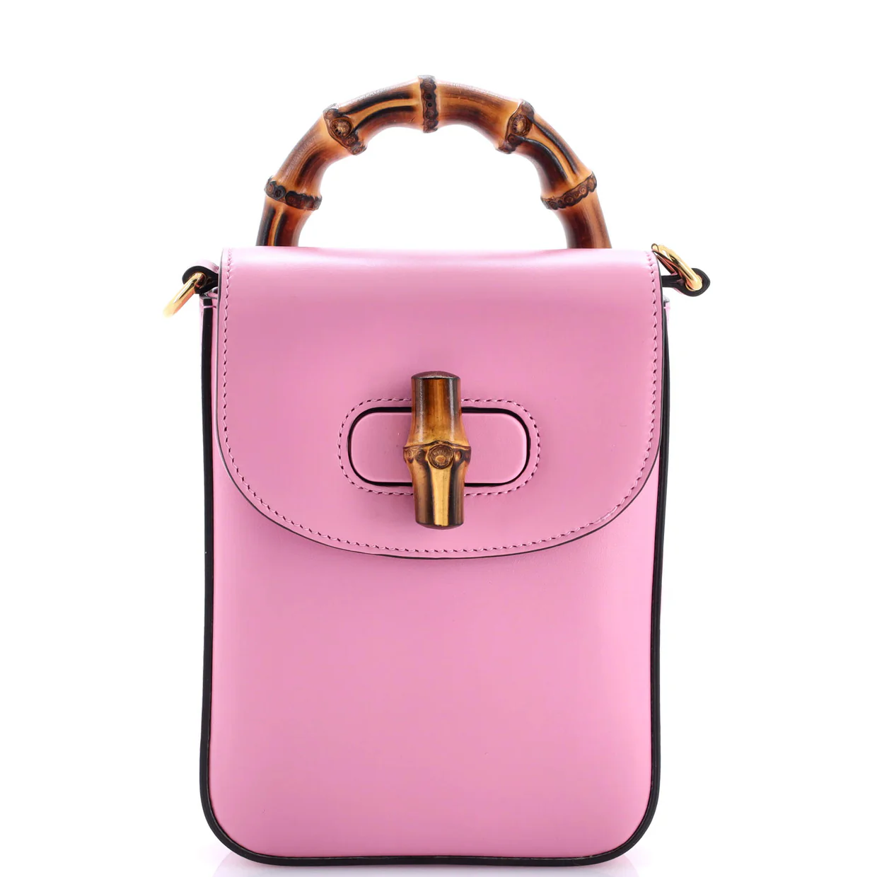 Bamboo Top Handle Backpack Leather Mini - Deep Luxury