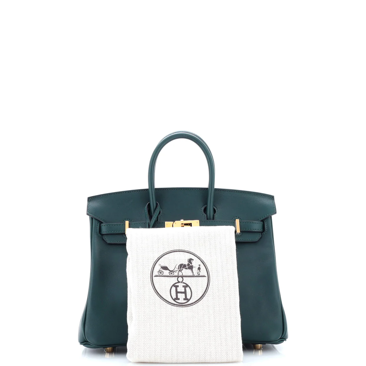 Birkin Handbag Vert Cypress Swift with Gold Hardware 25 - Deep Luxury
