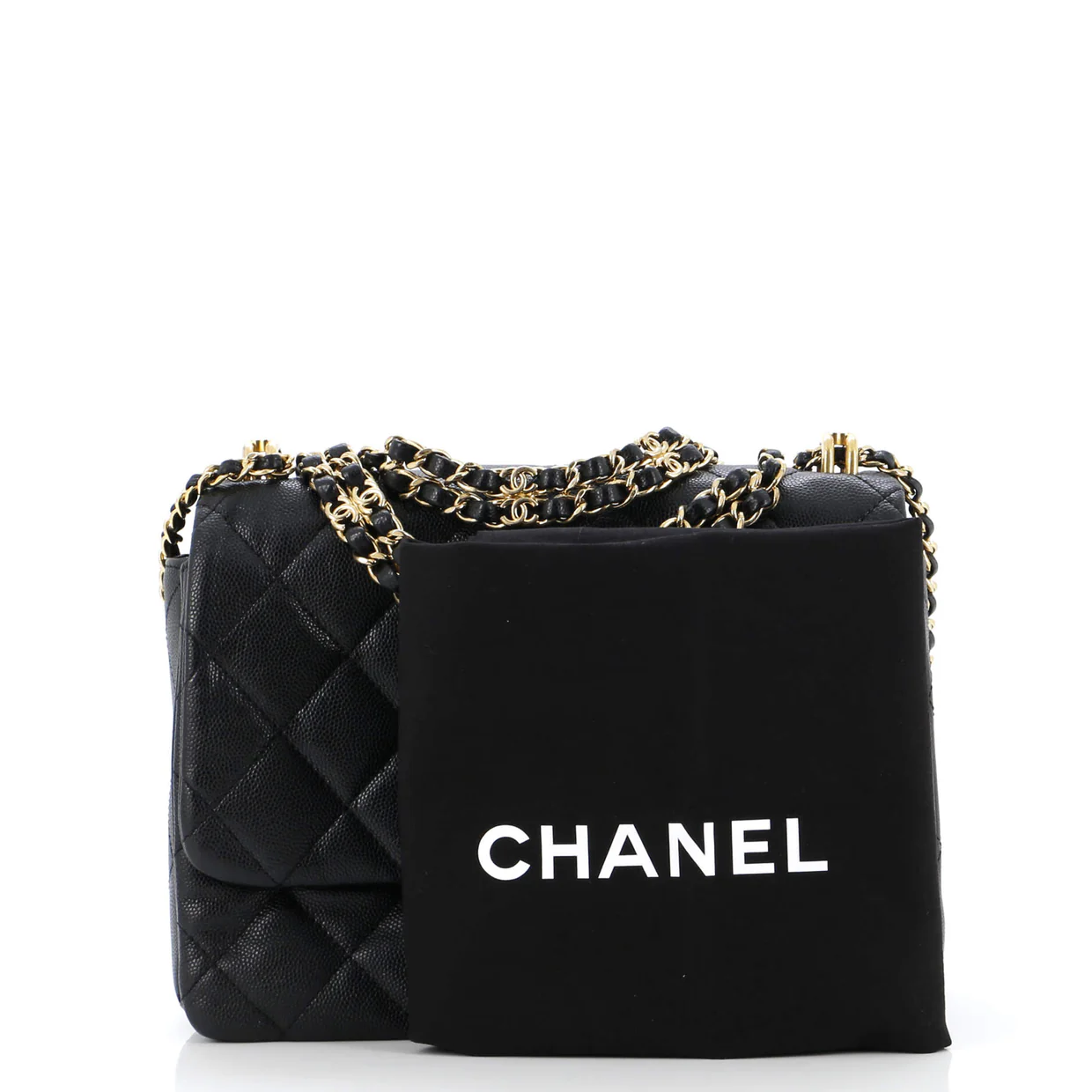 Coco First Flap Bag Quilted Caviar Small - Deep Luxury