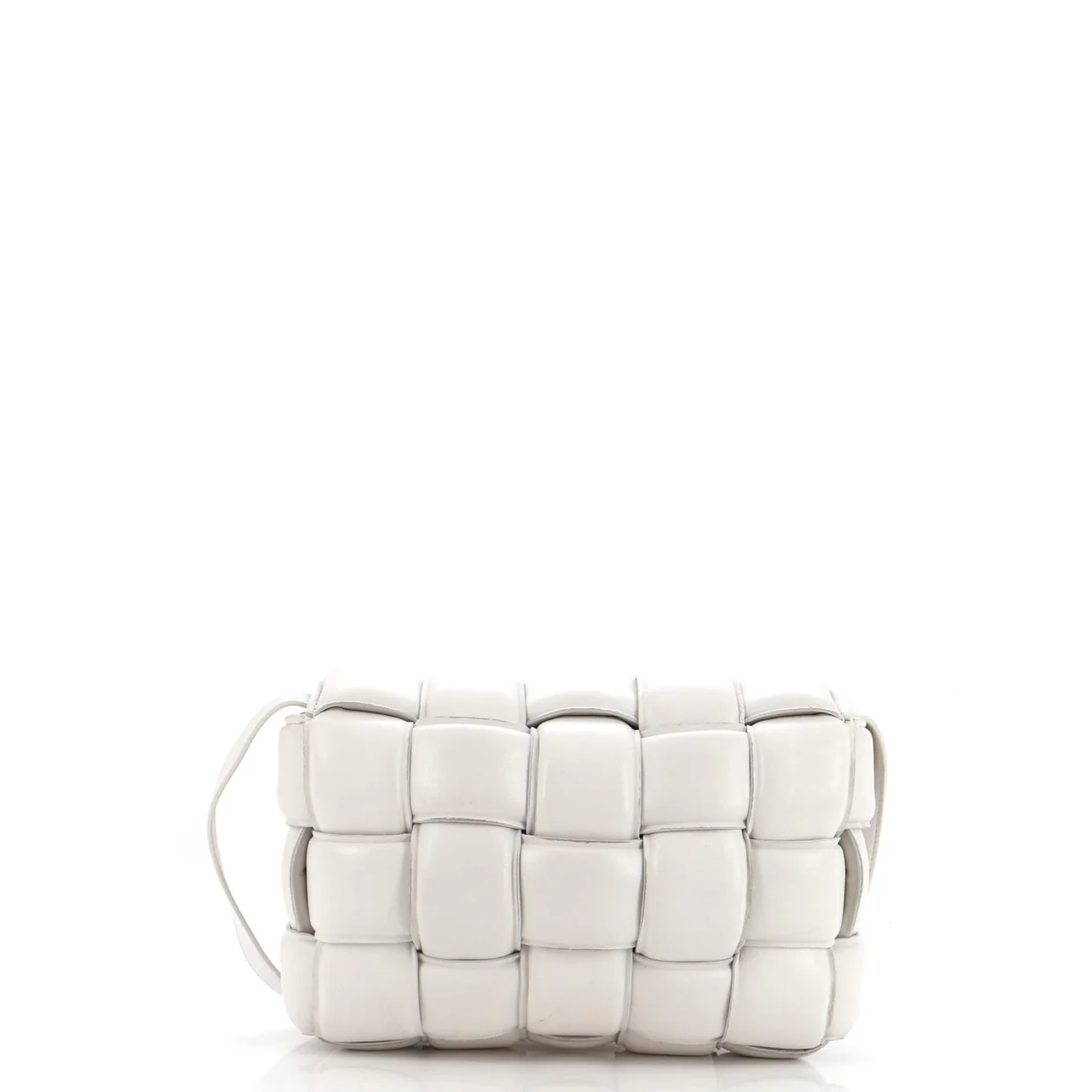 Cassette Crossbody Bag Padded Maxi Intrecciato Leather Small - Deep Luxury