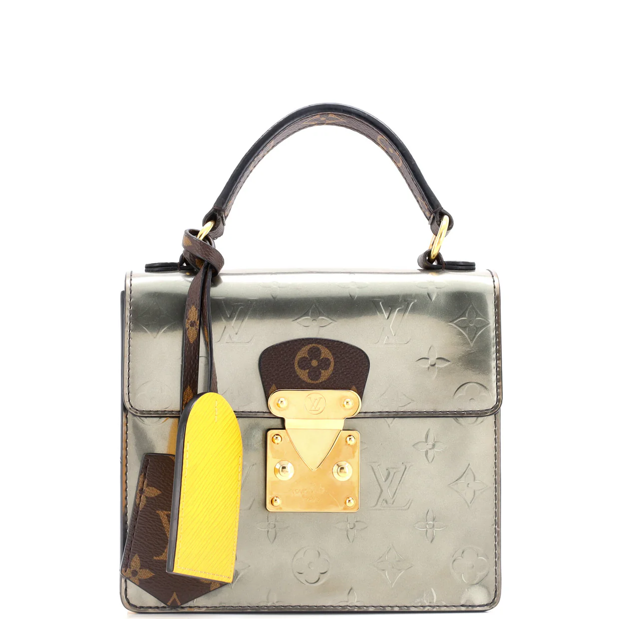 Spring Street NM Handbag Monogram Vernis with Monogram Canvas and Epi Leather - Deep Luxury