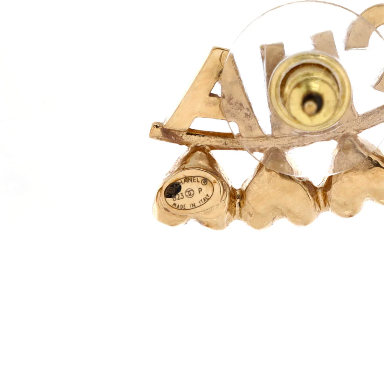 CHA-NEL Stud Earrings Metal with Crystals - Deep Luxury