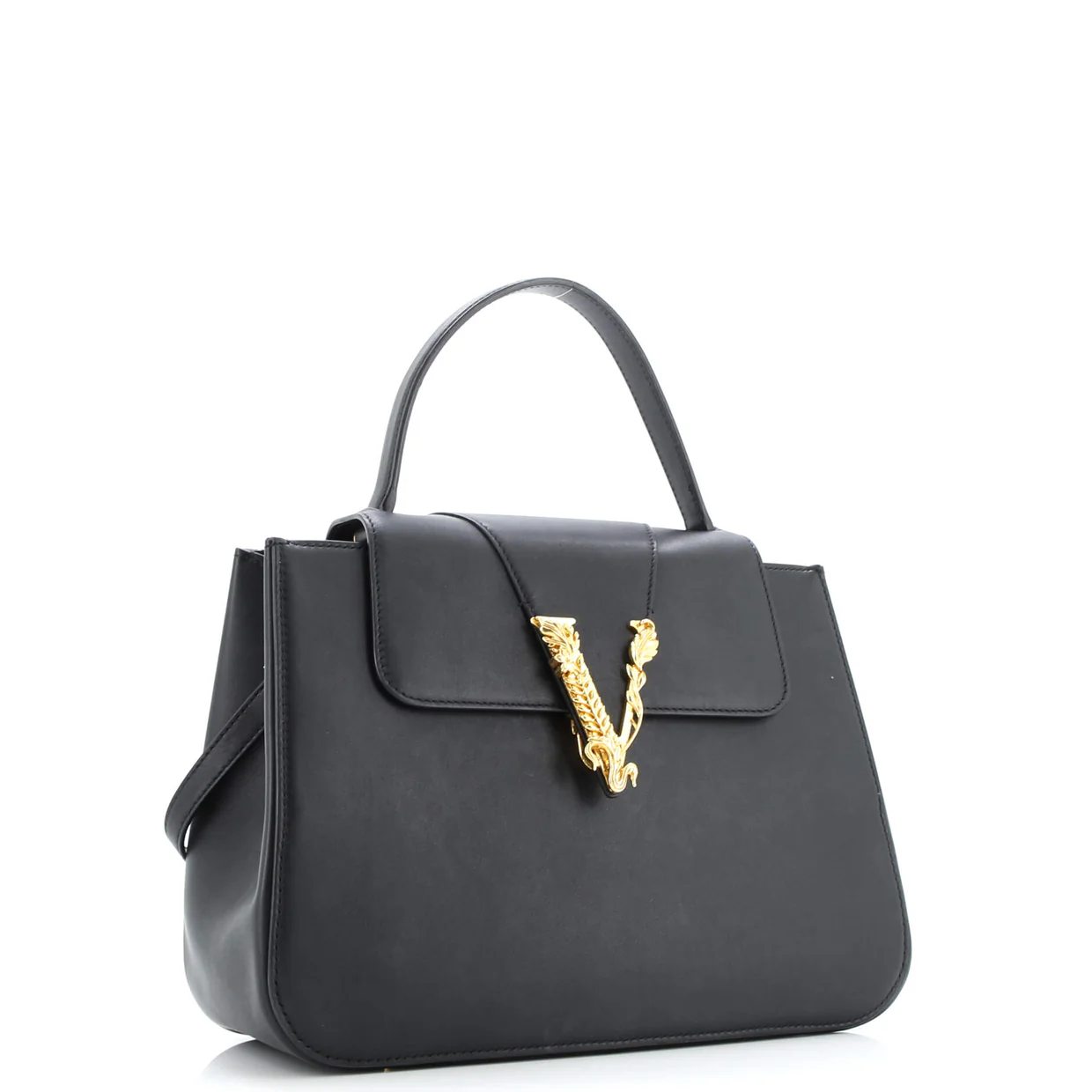 Virtus Top Handle Bag Leather Medium - Deep Luxury