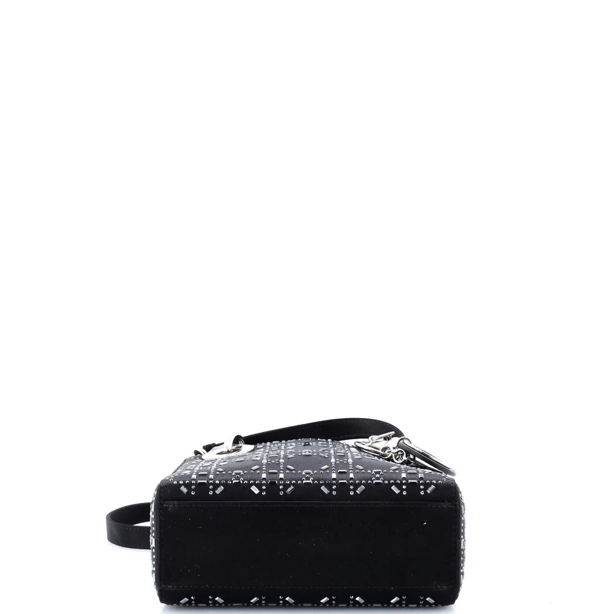 Lady Dior Bag Crystal Embellished Cannage Quilt Satin Mini - Deep Luxury