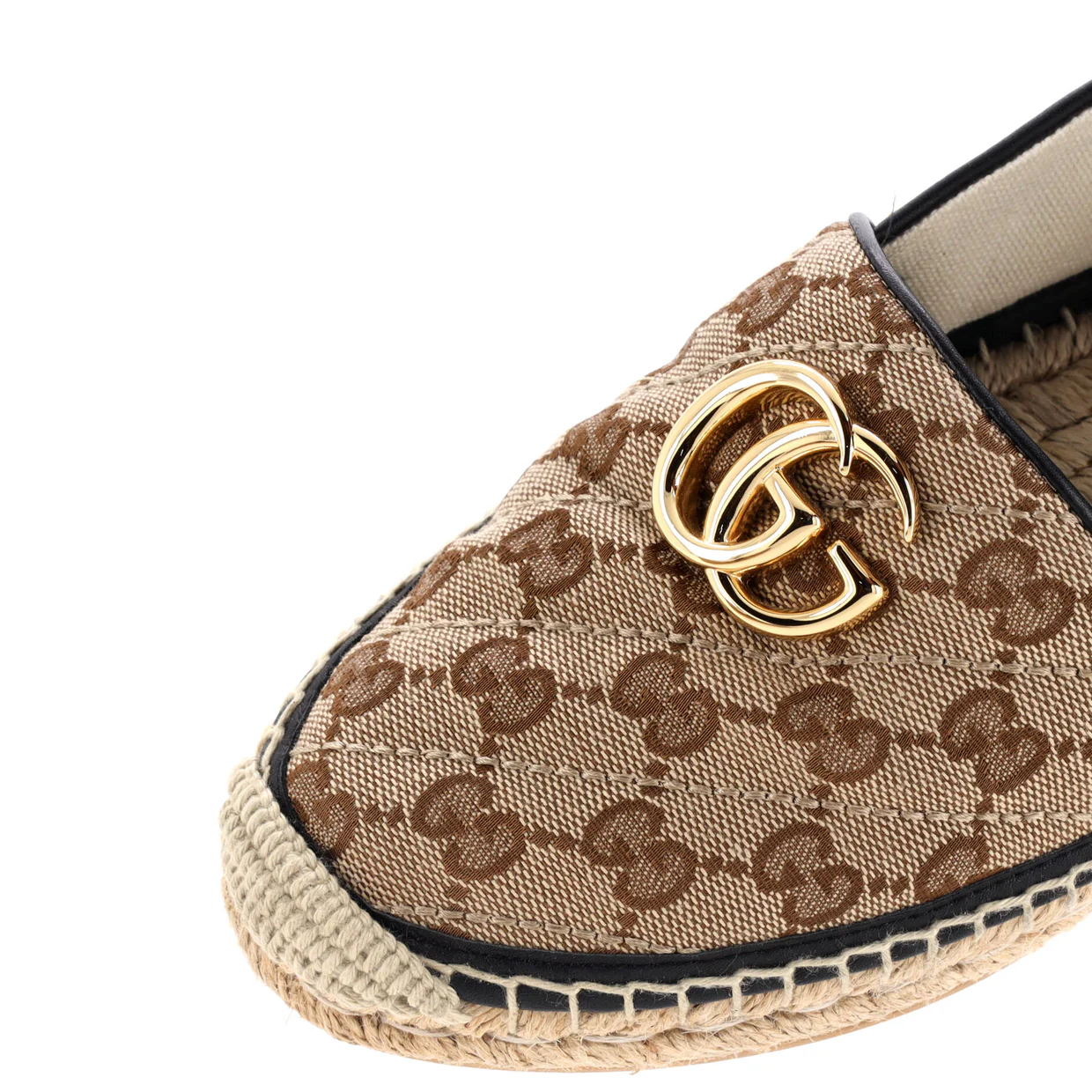 Women's GG Marmont Espadrilles Diagonal Quilted GG Canvas - Deep Luxury