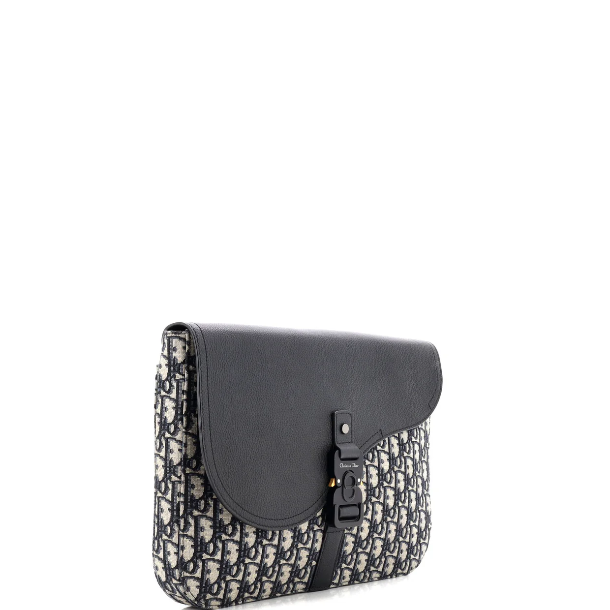 Saddle A4 Clutch Oblique Canvas and Leather - Deep Luxury