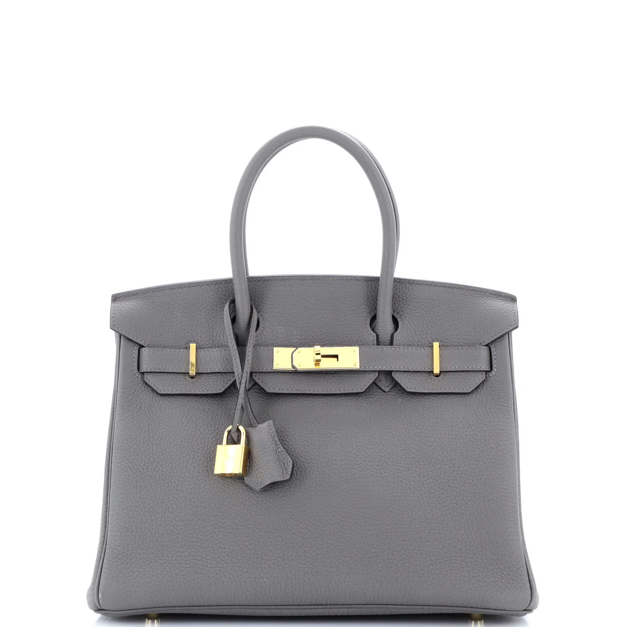 Birkin Handbag Grey Togo with Gold Hardware 30 - Deep Luxury