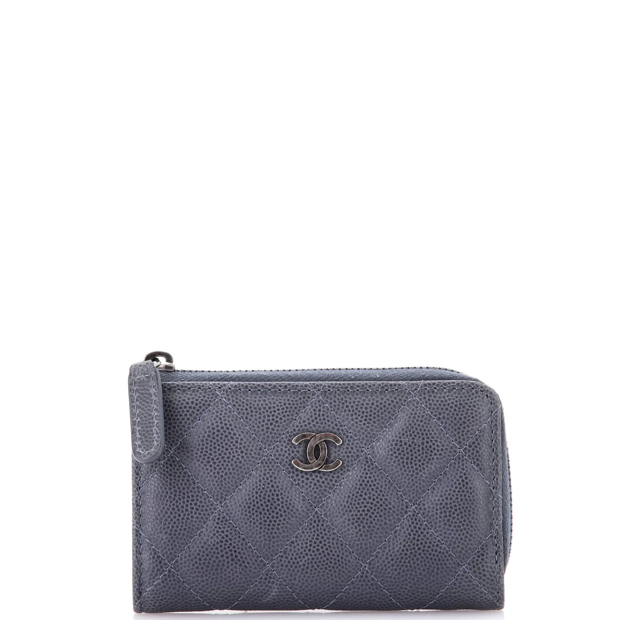 Key Pouch Quilted Caviar - Deep Luxury