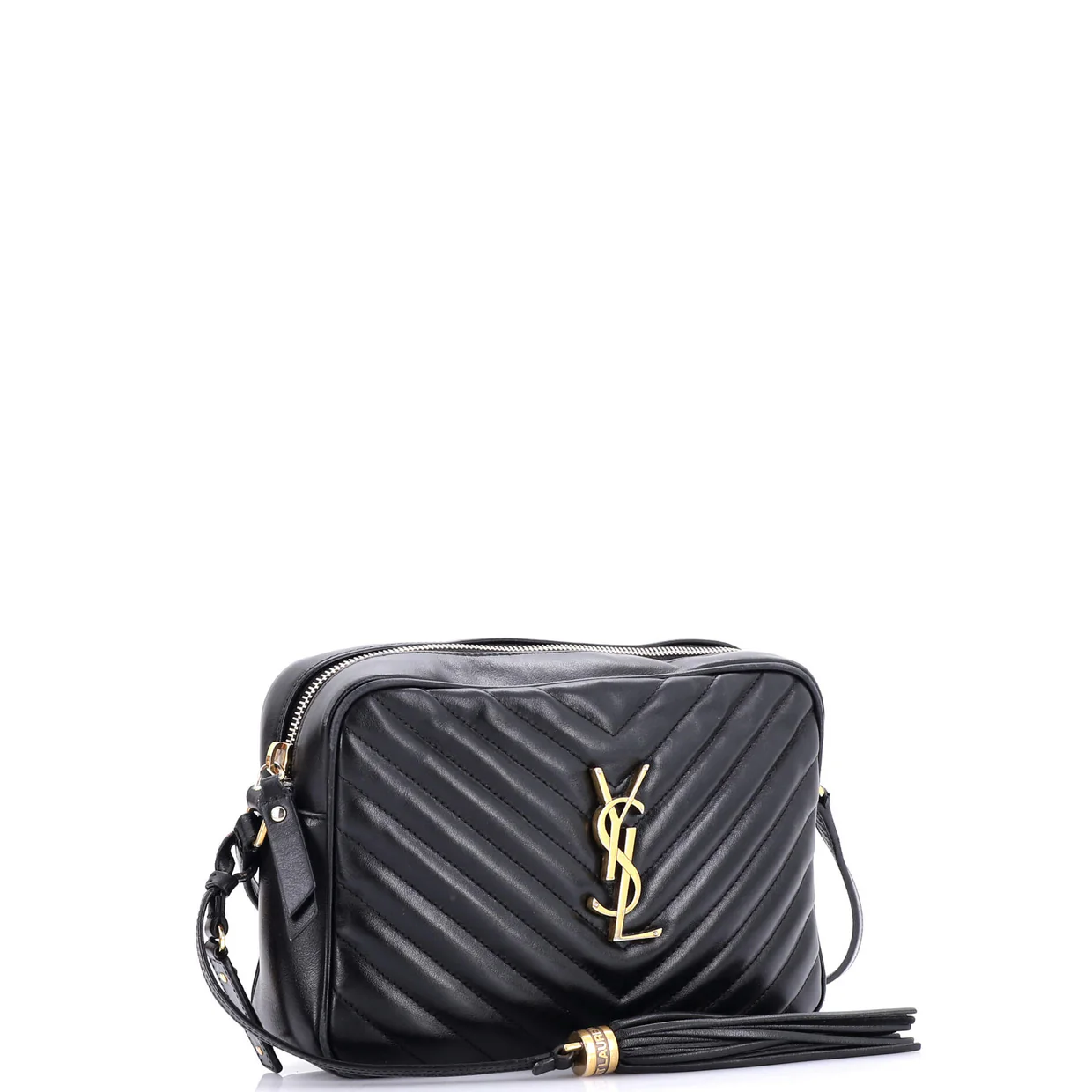Lou Camera Bag Matelasse Chevron Leather Small - Deep Luxury