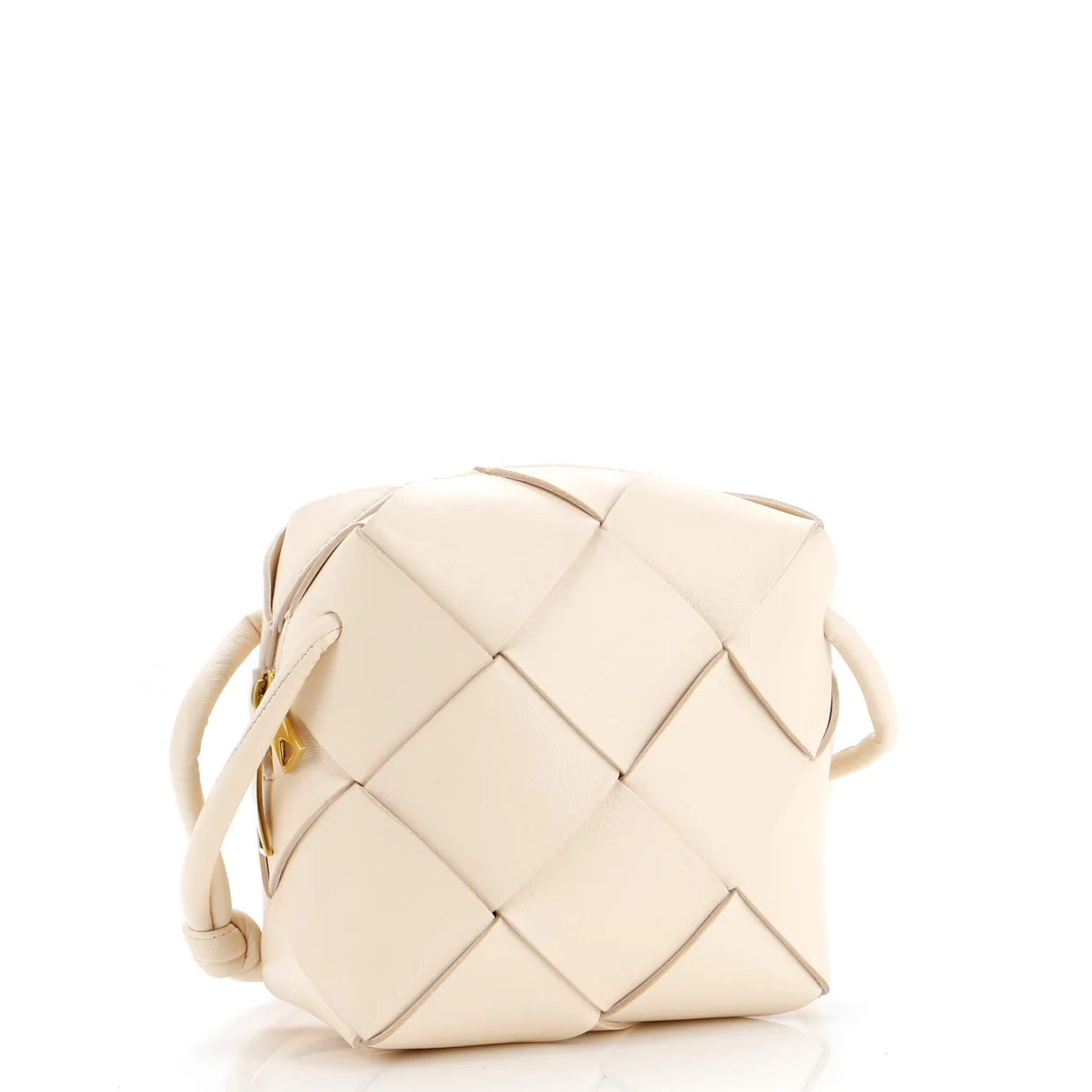 Cassette Camera Crossbody Bag Maxi Intrecciato Leather Mini - Deep Luxury