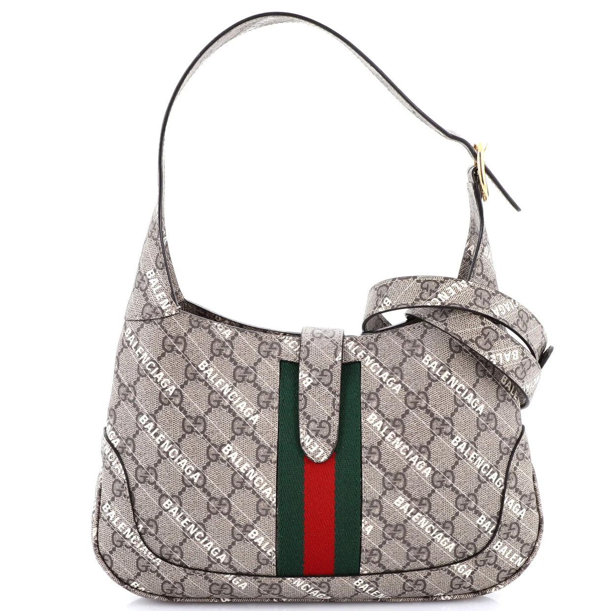 x Balenciaga The Hacker Project Jackie 1961 Hobo GG Coated Canvas Small - Deep Luxury