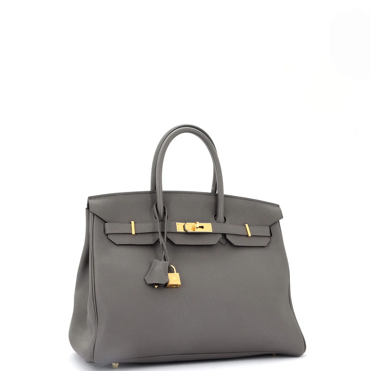 Birkin Handbag Grey Togo with Gold Hardware 35 - Deep Luxury