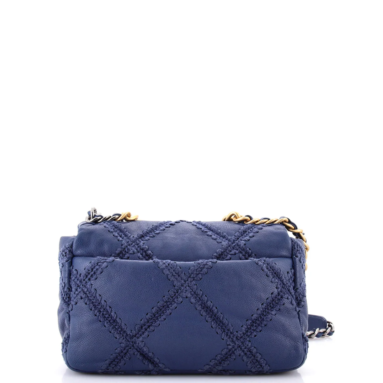 19 Flap Bag Crochet Quilted Calfskin Medium - Deep Luxury