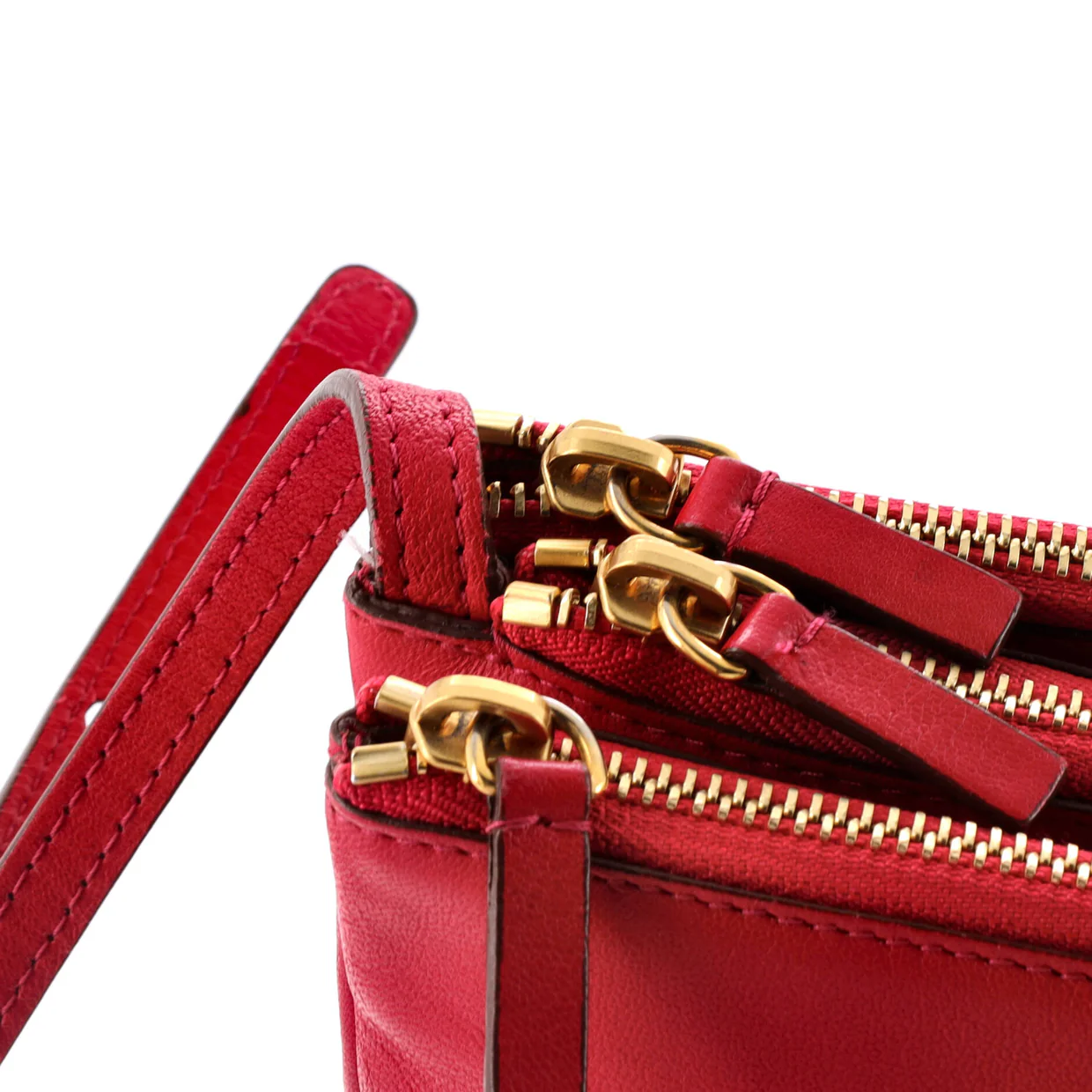 Trio Crossbody Bag Leather Small - Deep Luxury