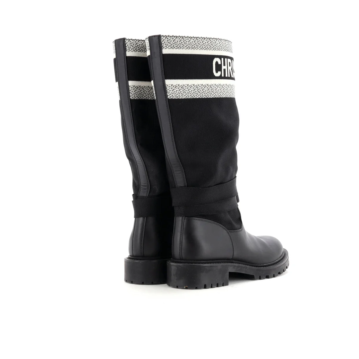 Women's D-Major Mid-Calf Boots Technical Fabric and Leather - Deep Luxury