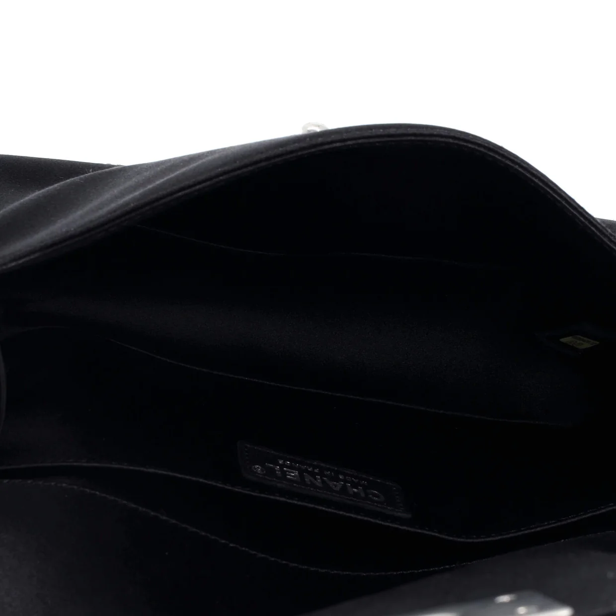 Boy Flap Bag Pearl Embellished Satin Old Medium - Deep Luxury