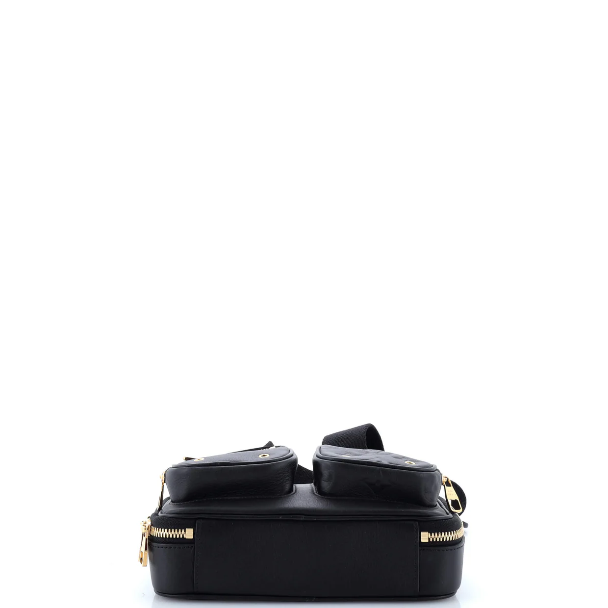 Utility Crossbody Bag Calfskin with Embossed Monogram Detail - Deep Luxury