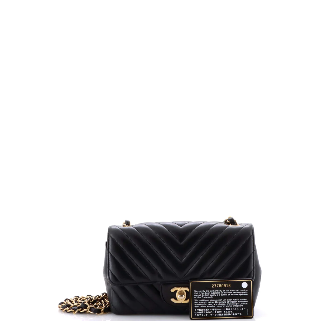 Classic Single Flap Bag Chevron Lambskin Mini - Deep Luxury