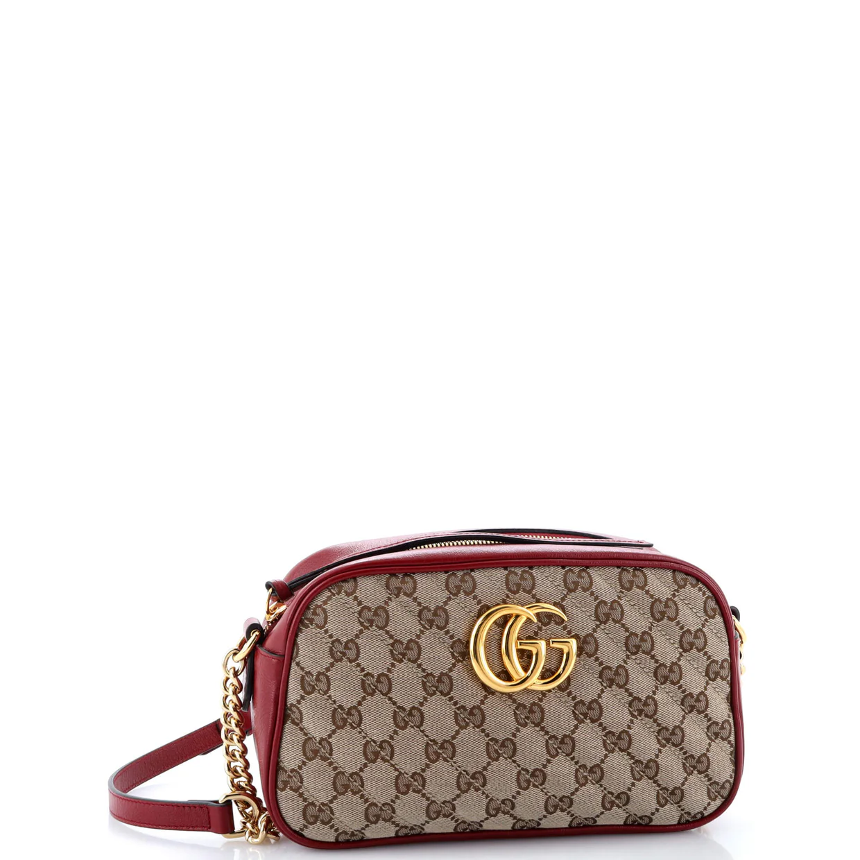 GG Marmont Shoulder Bag Diagonal Quilted GG Canvas Small - Deep Luxury