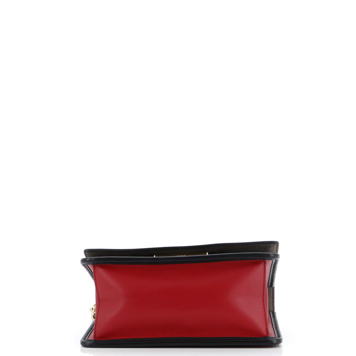 Kan I F Shoulder Bag Leather with Zucca Embossed Detail Small - Deep Luxury