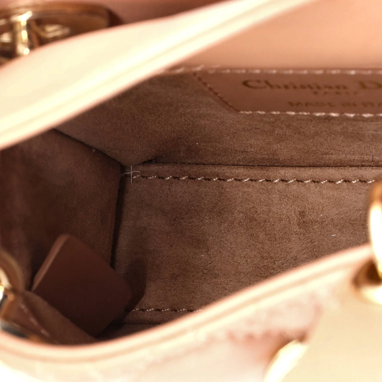 Lady Dior Bag Cannage Quilt Lambskin Micro - Deep Luxury