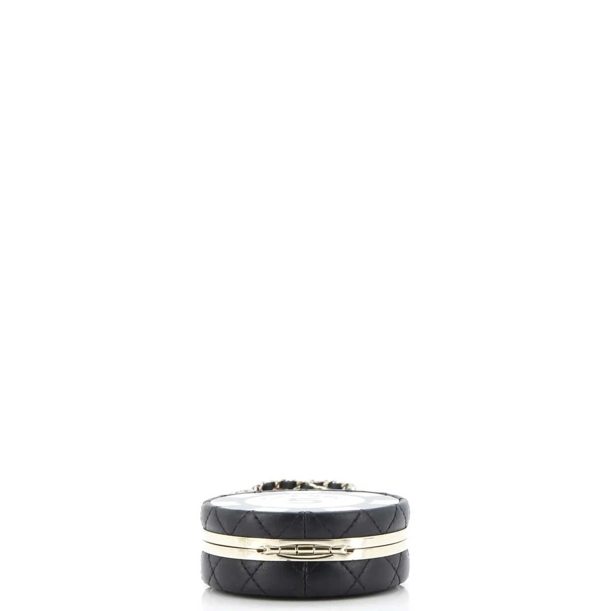 Poker Chip Clutch With Chain Quilted Lambskin with Enamel - Deep Luxury