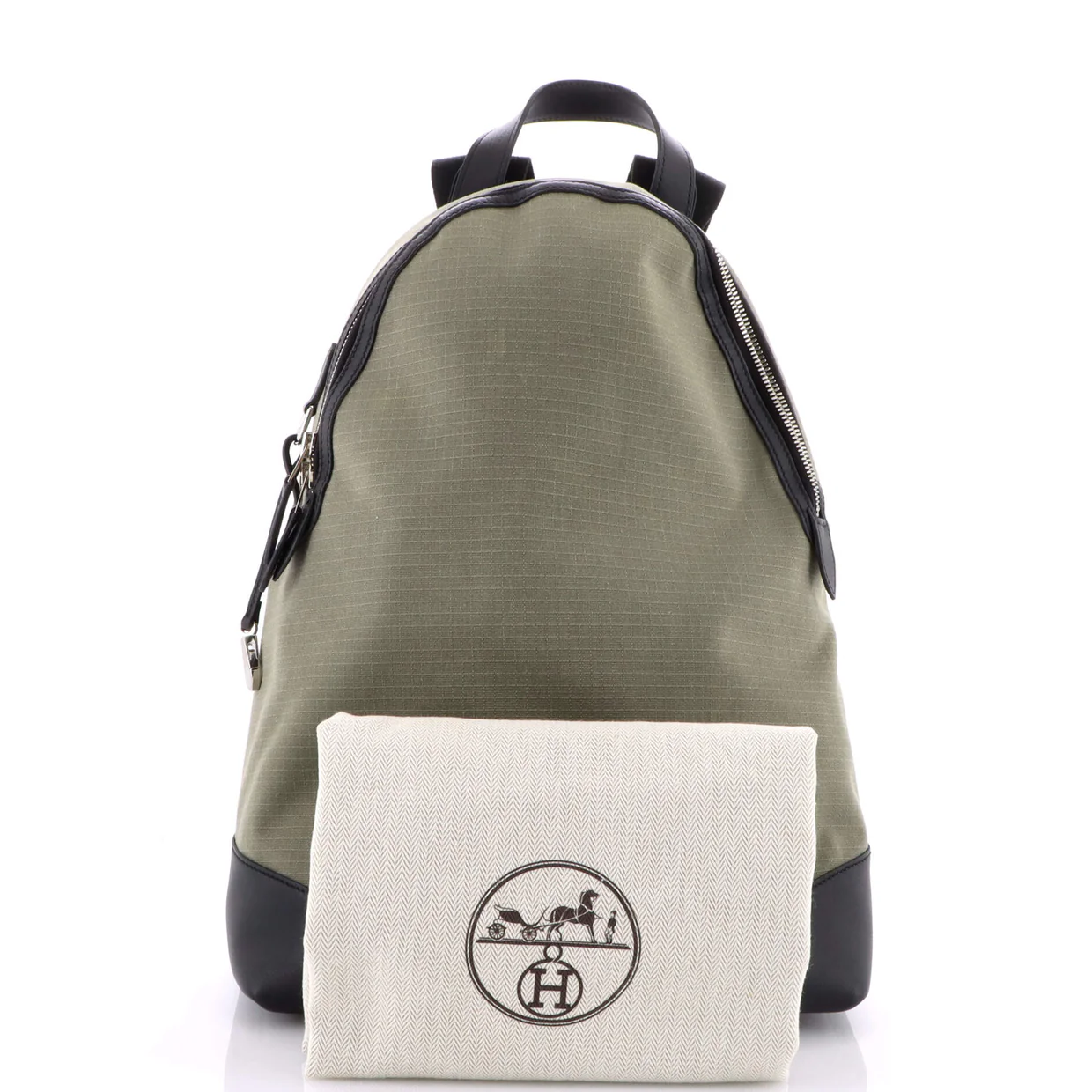 Allback Backpack Bivouac Toile with Leather - Deep Luxury