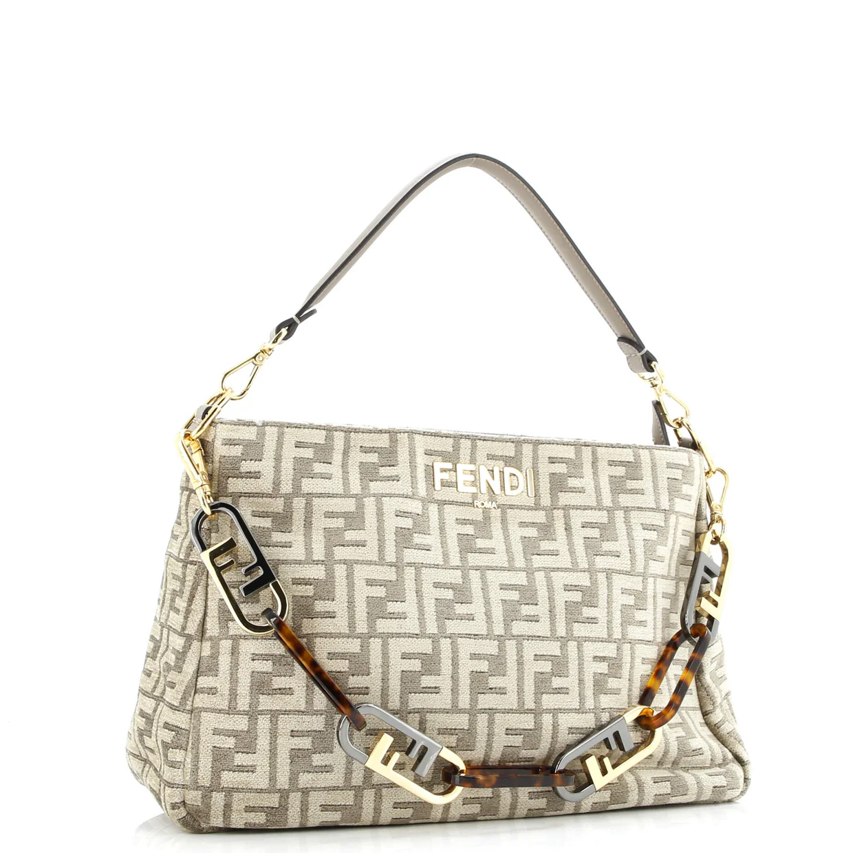 O'Lock Zip Shoulder Bag Zucca Chenille - Deep Luxury