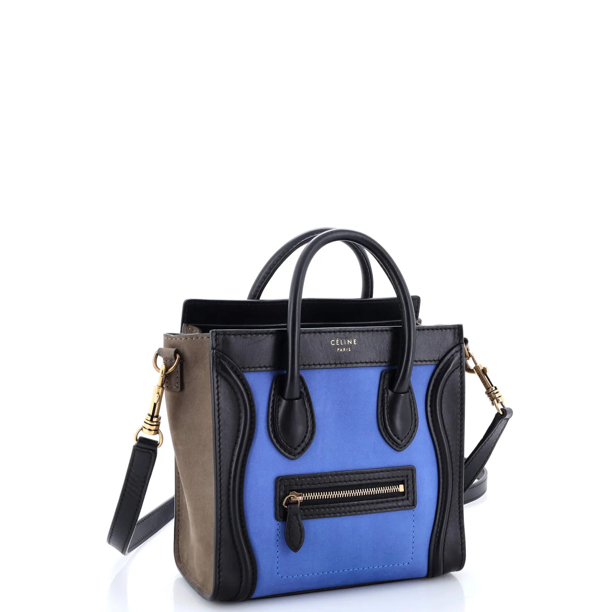 Tricolor Luggage Bag Leather Nano - Deep Luxury