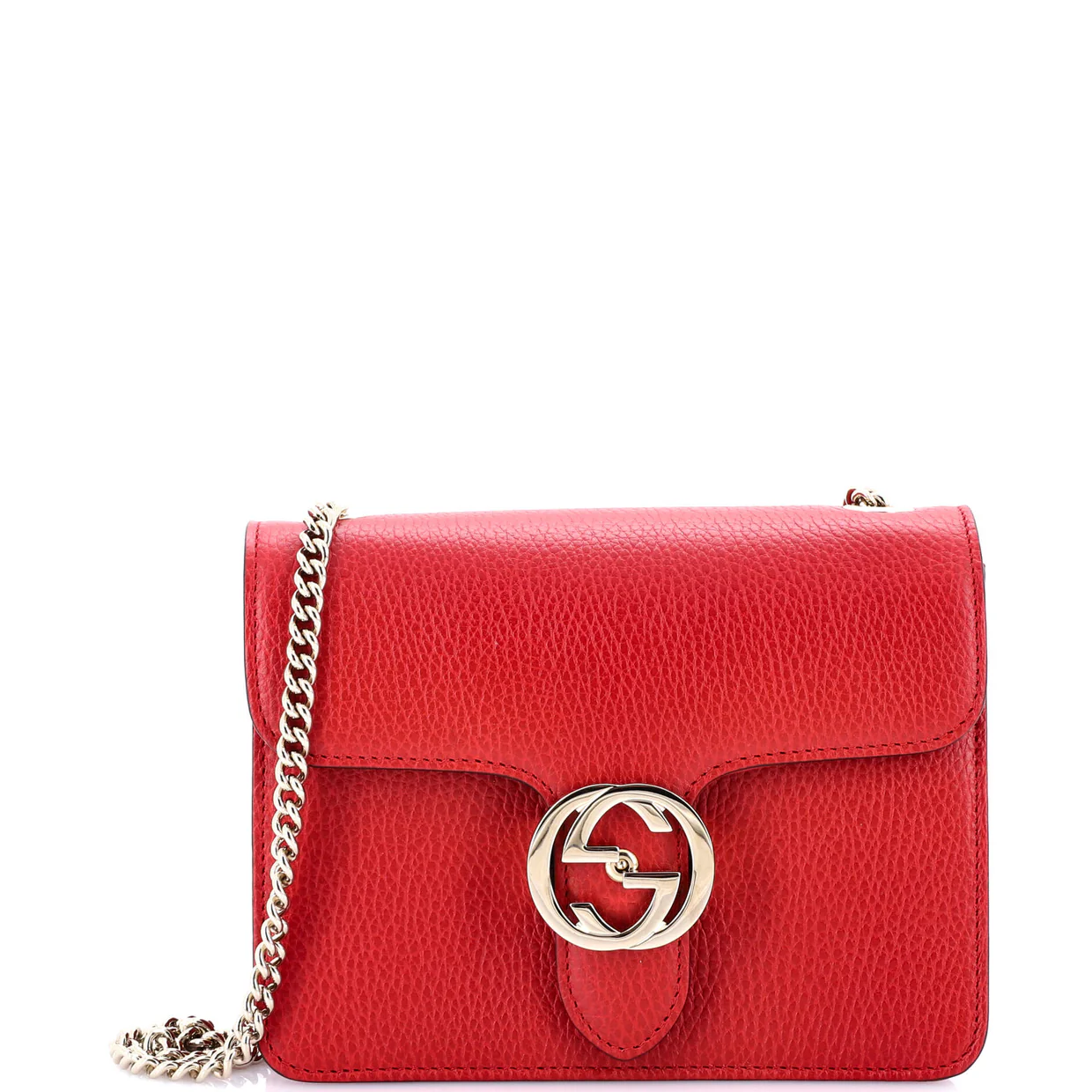 Interlocking Shoulder Bag Leather Small - Deep Luxury