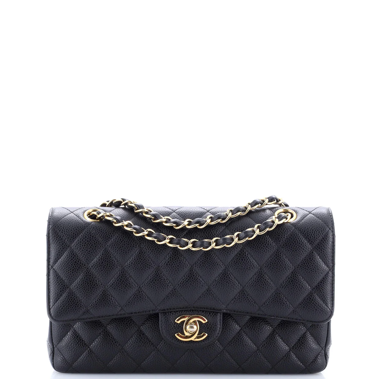 Classic Double Flap Bag Quilted Caviar Medium - Deep Luxury