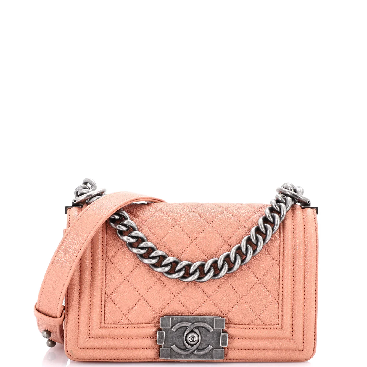 Boy Flap Bag Quilted Caviar Small - Deep Luxury