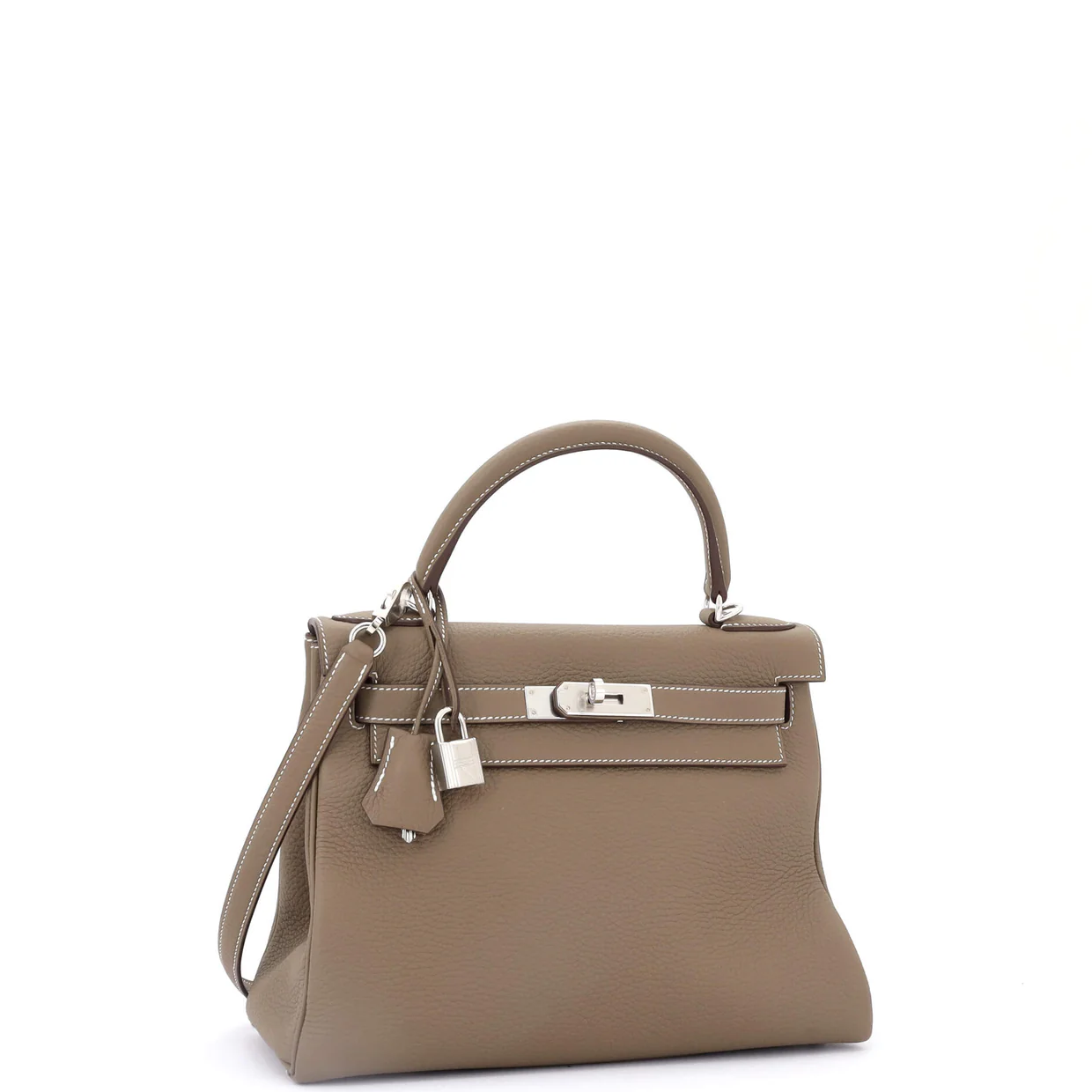 Kelly Handbag Grey Togo with Palladium Hardware 28 - Deep Luxury