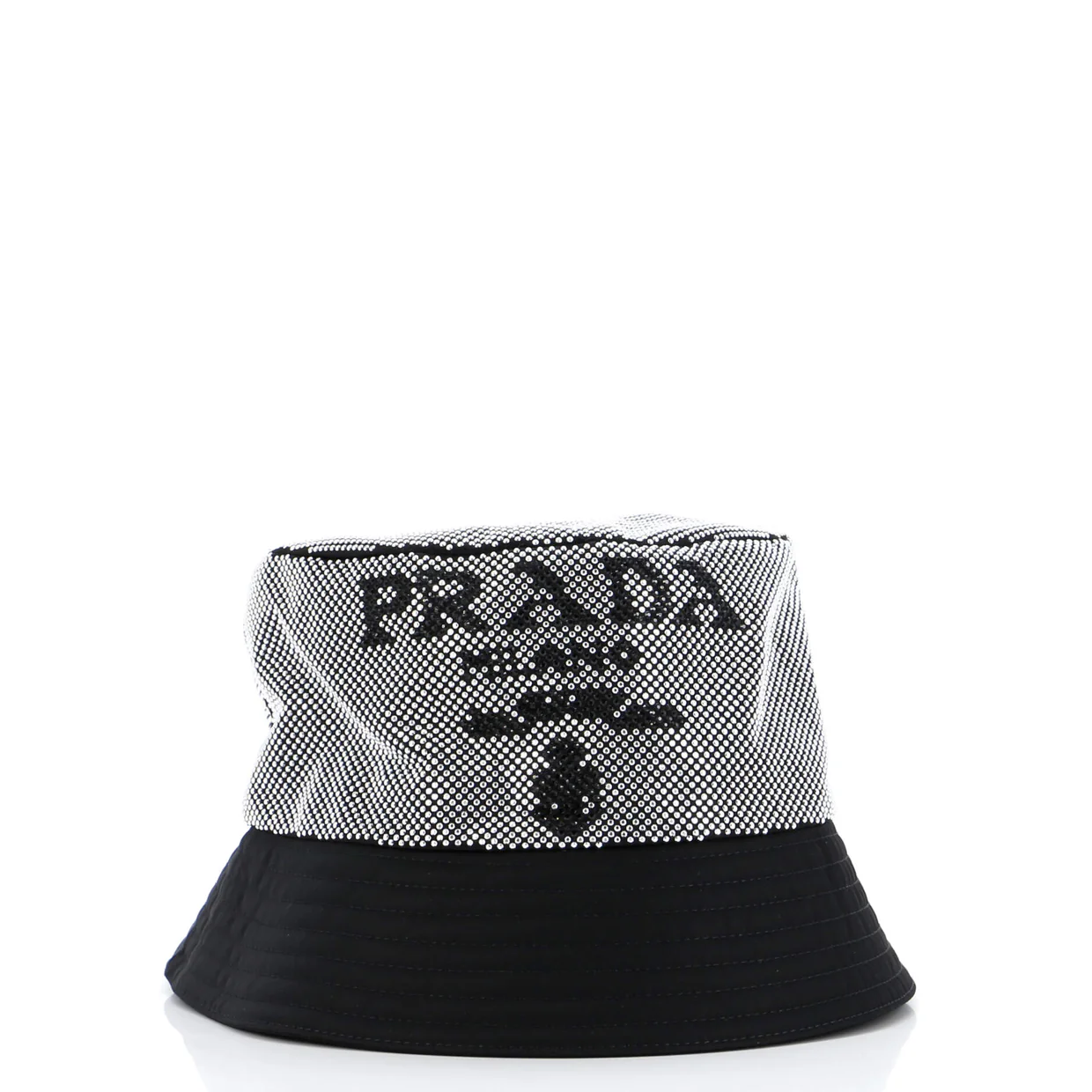 Bucket Hat Crystal Embellished Re-Nylon - Deep Luxury