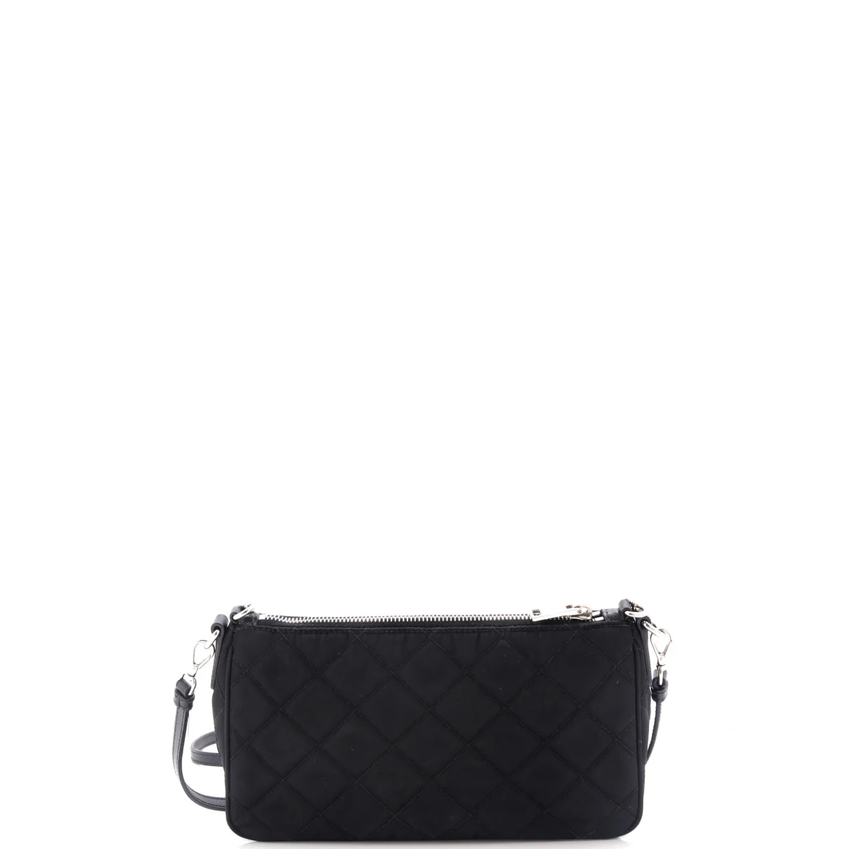 Chain Zip Shoulder Bag Quilted Tessuto Small - Deep Luxury