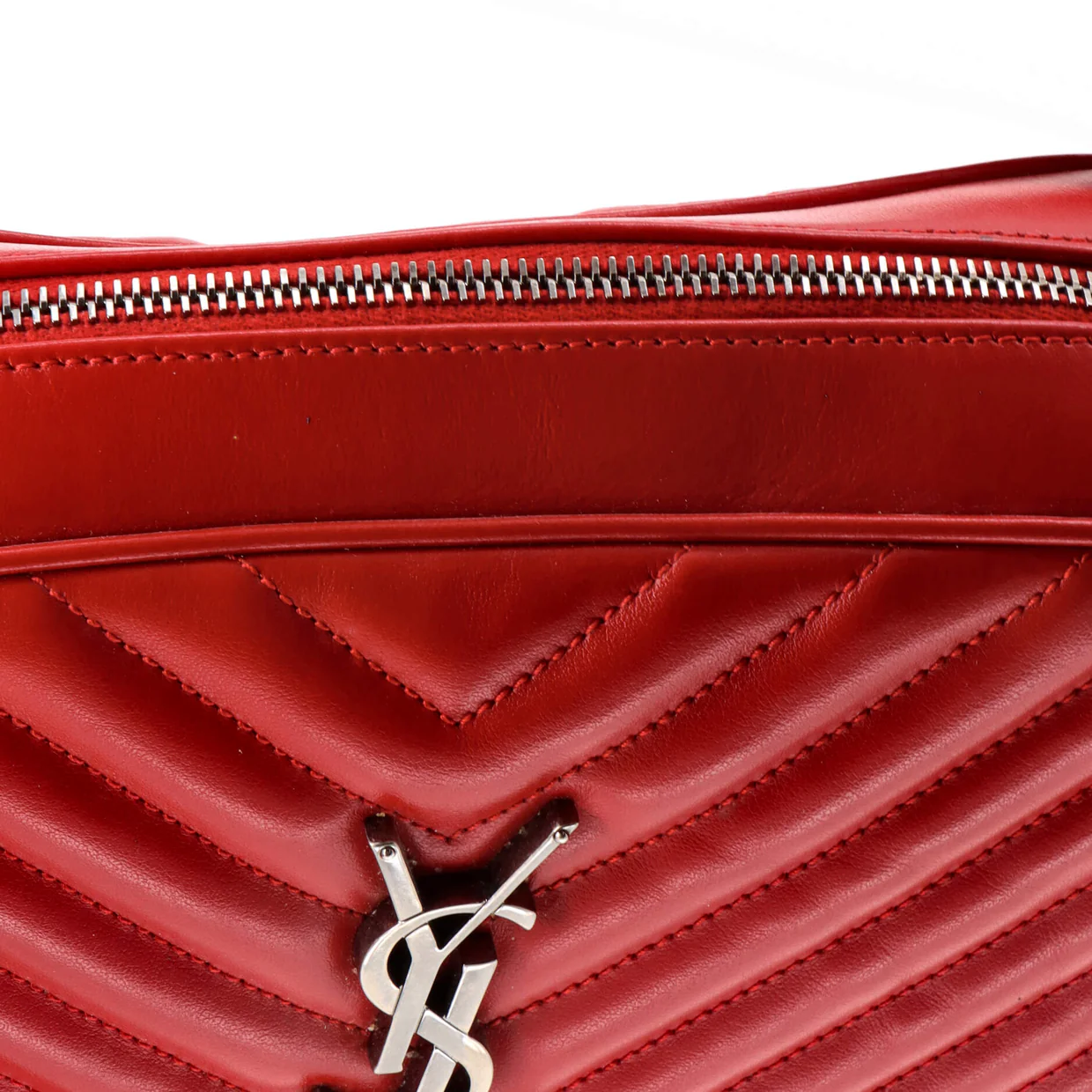 Lou Camera Bag Matelasse Chevron Leather Small - Deep Luxury