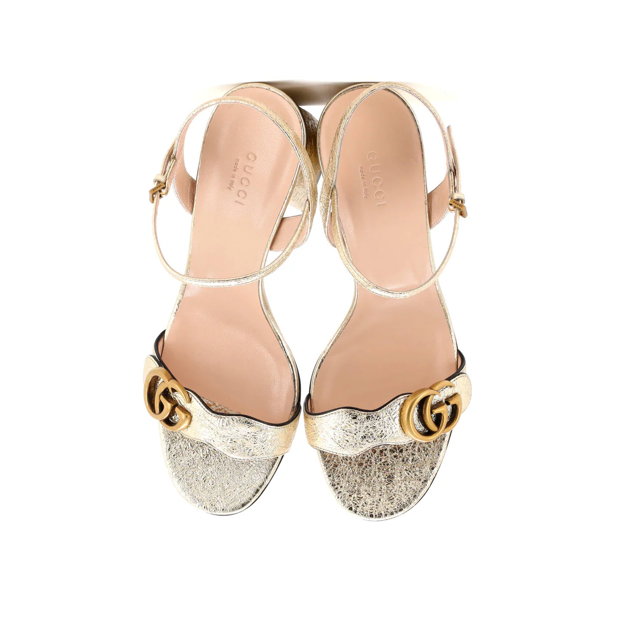 Women's GG Marmont Block Heel Sandals Leather - Deep Luxury