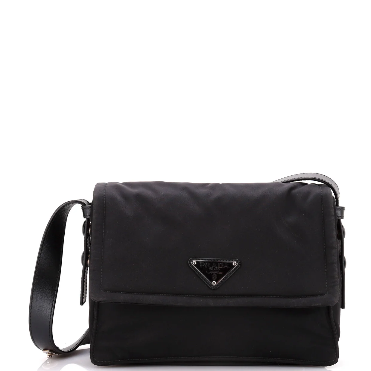 Padded Flap Shoulder Bag Re-Nylon Small - Deep Luxury