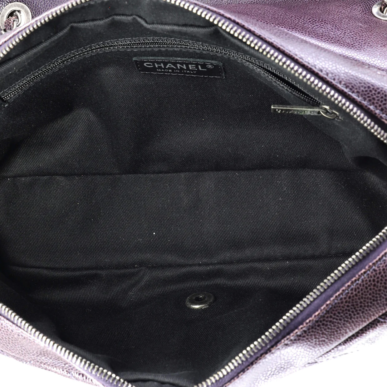 Easy Flap Bag Quilted Caviar Large - Deep Luxury