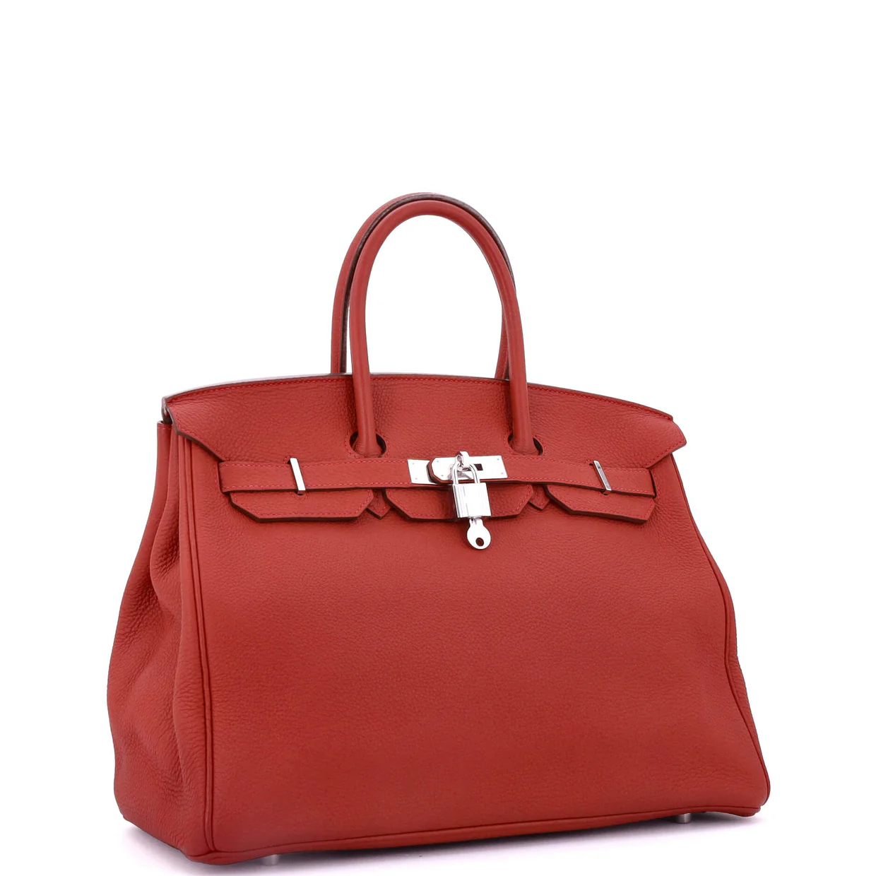 Birkin Handbag Géranuim Togo with Palladium Hardware 35 - Deep Luxury
