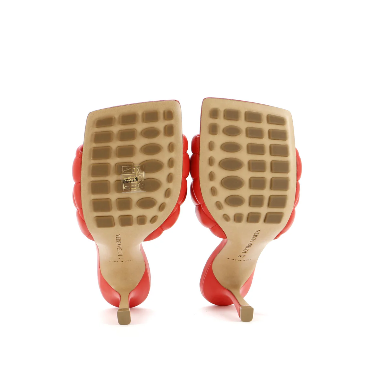 Women's The Padded Heeled Sandals Quilted Leather - Deep Luxury