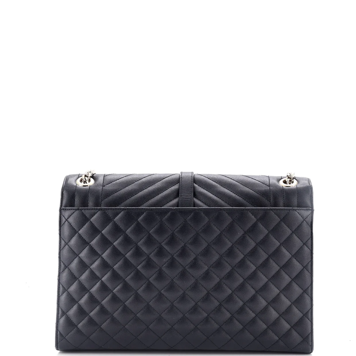 Classic Monogram Envelope Satchel Mixed Matelasse Leather Medium - Deep Luxury