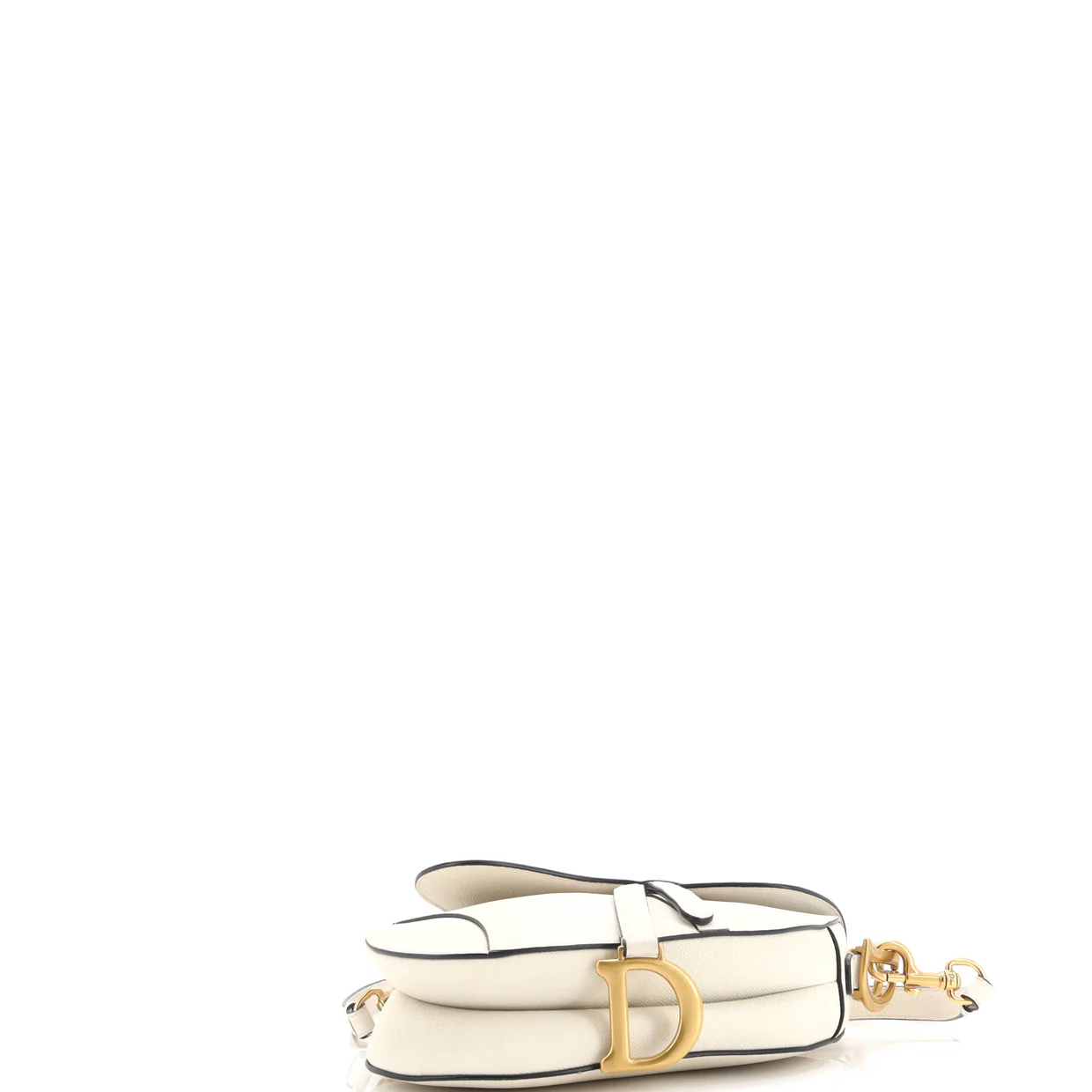 Saddle Handbag with Strap Leather Medium - Deep Luxury