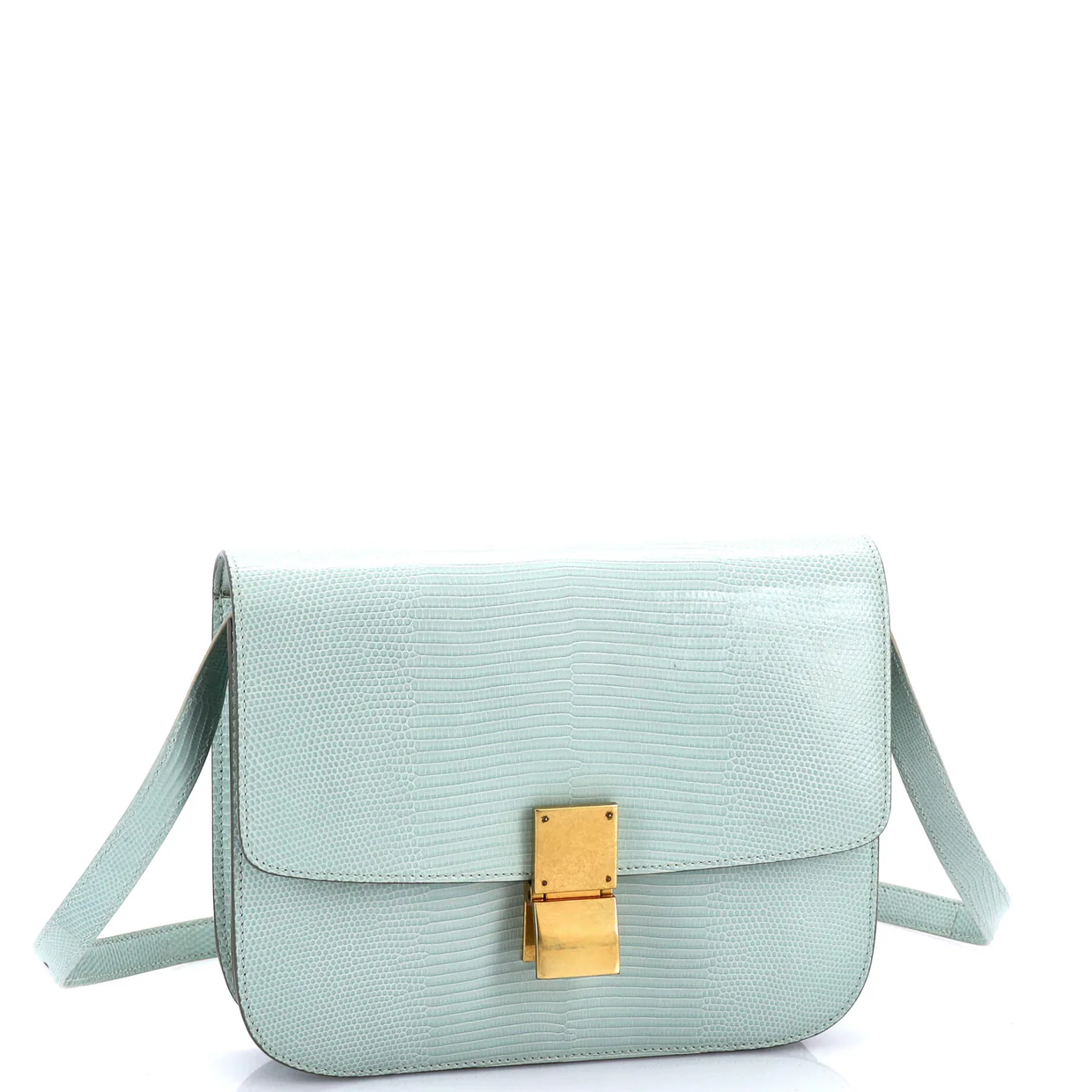 Classic Box Bag Lizard Medium - Deep Luxury