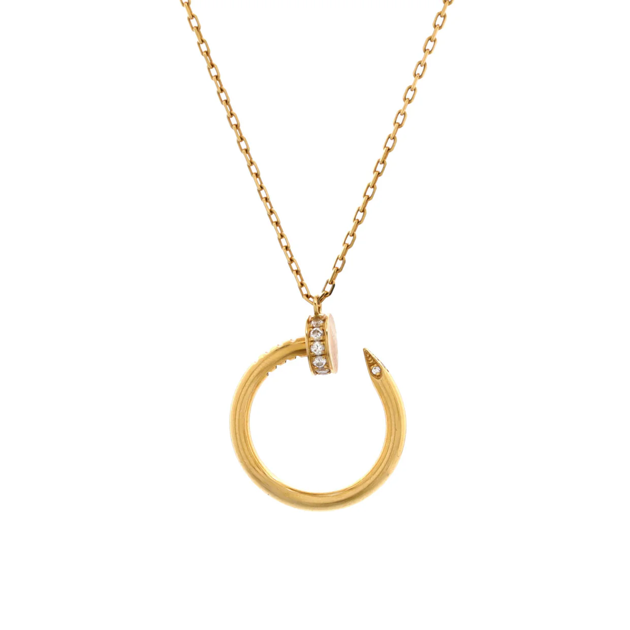 Juste un Clou Pendant Necklace 18K Yellow Gold with Diamonds - Deep Luxury