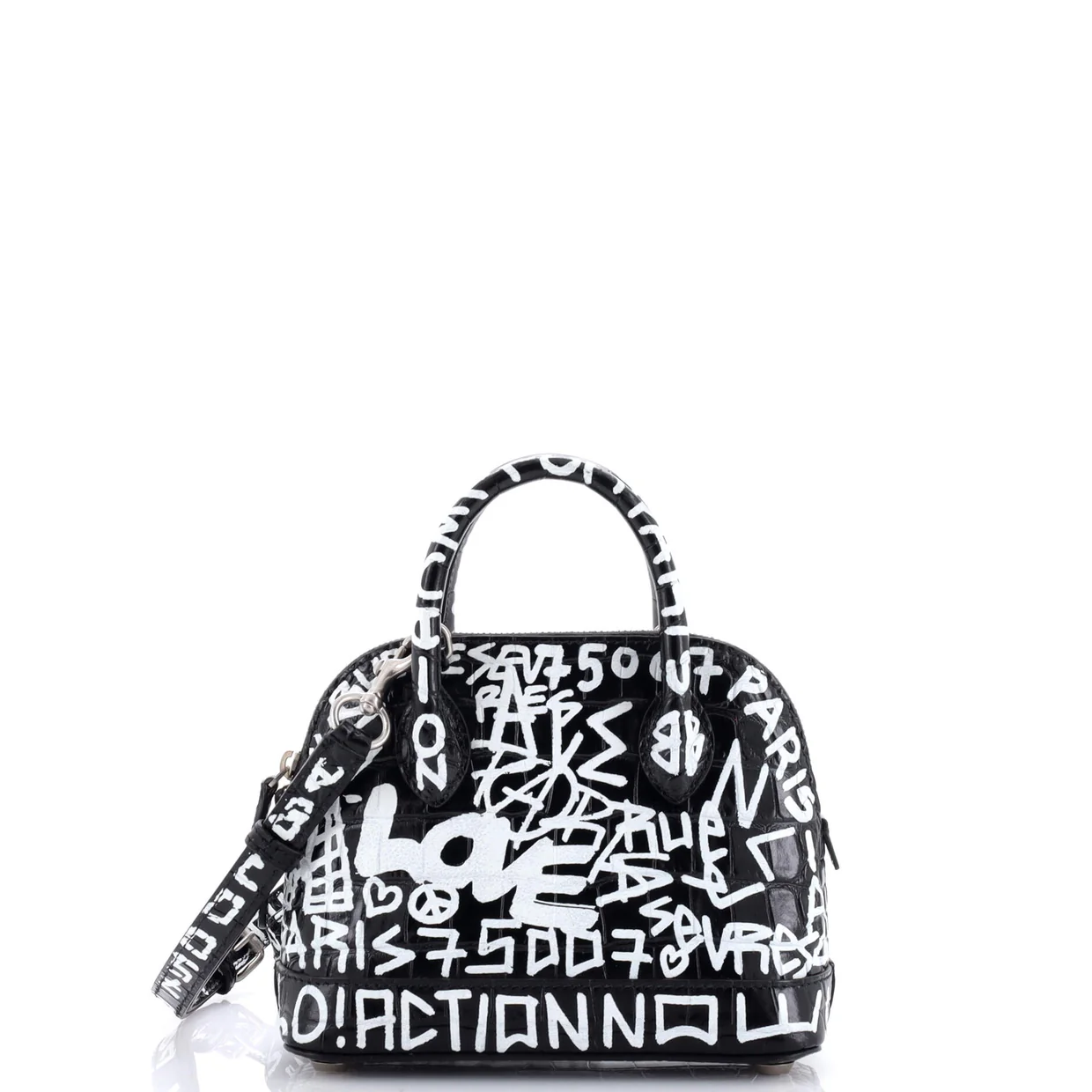 Graffiti Ville Bag Crocodile Embossed Leather XXS - Deep Luxury