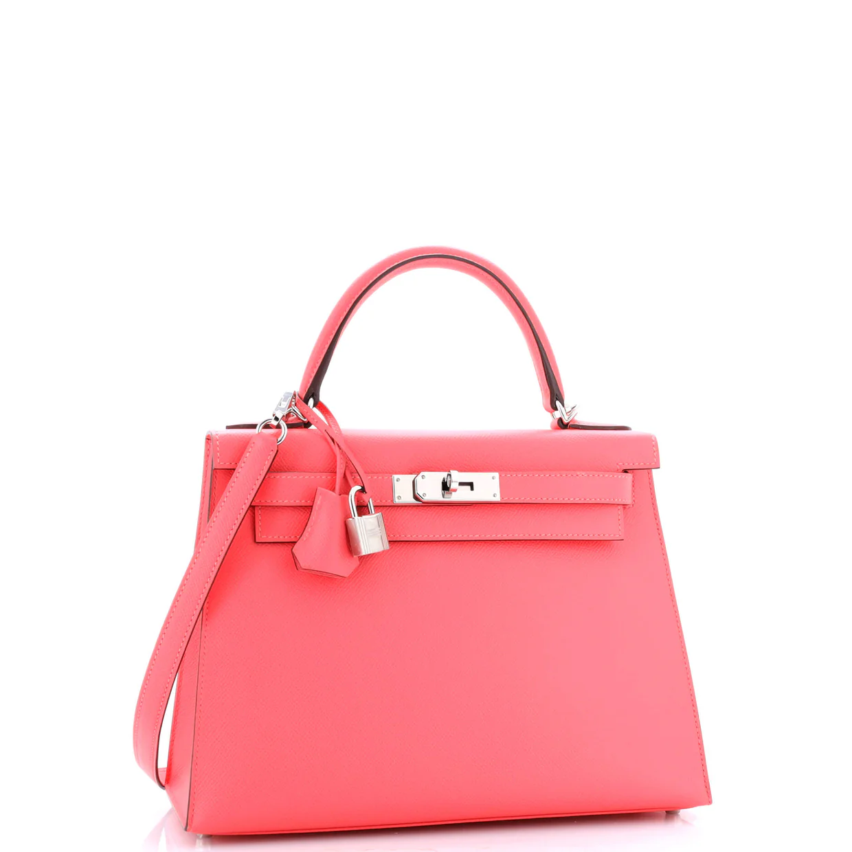 Kelly Handbag Rose Azalée Epsom with Palladium Hardware 28 - Deep Luxury