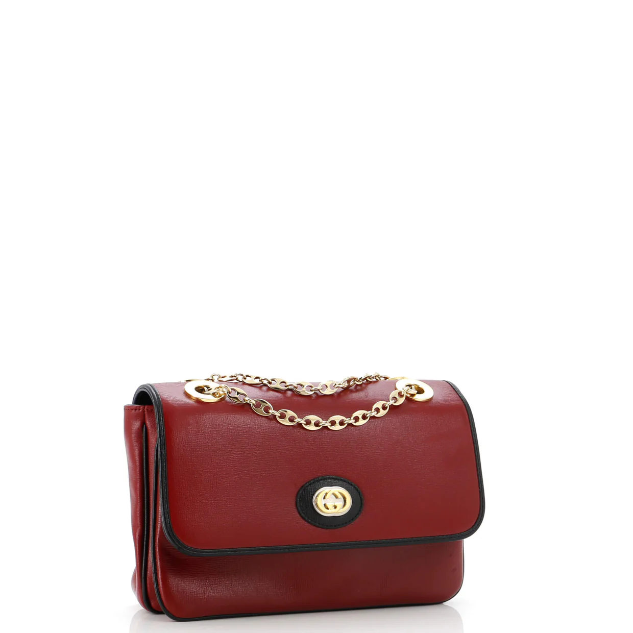 Marina Chain Flap Bag Leather Small - Deep Luxury